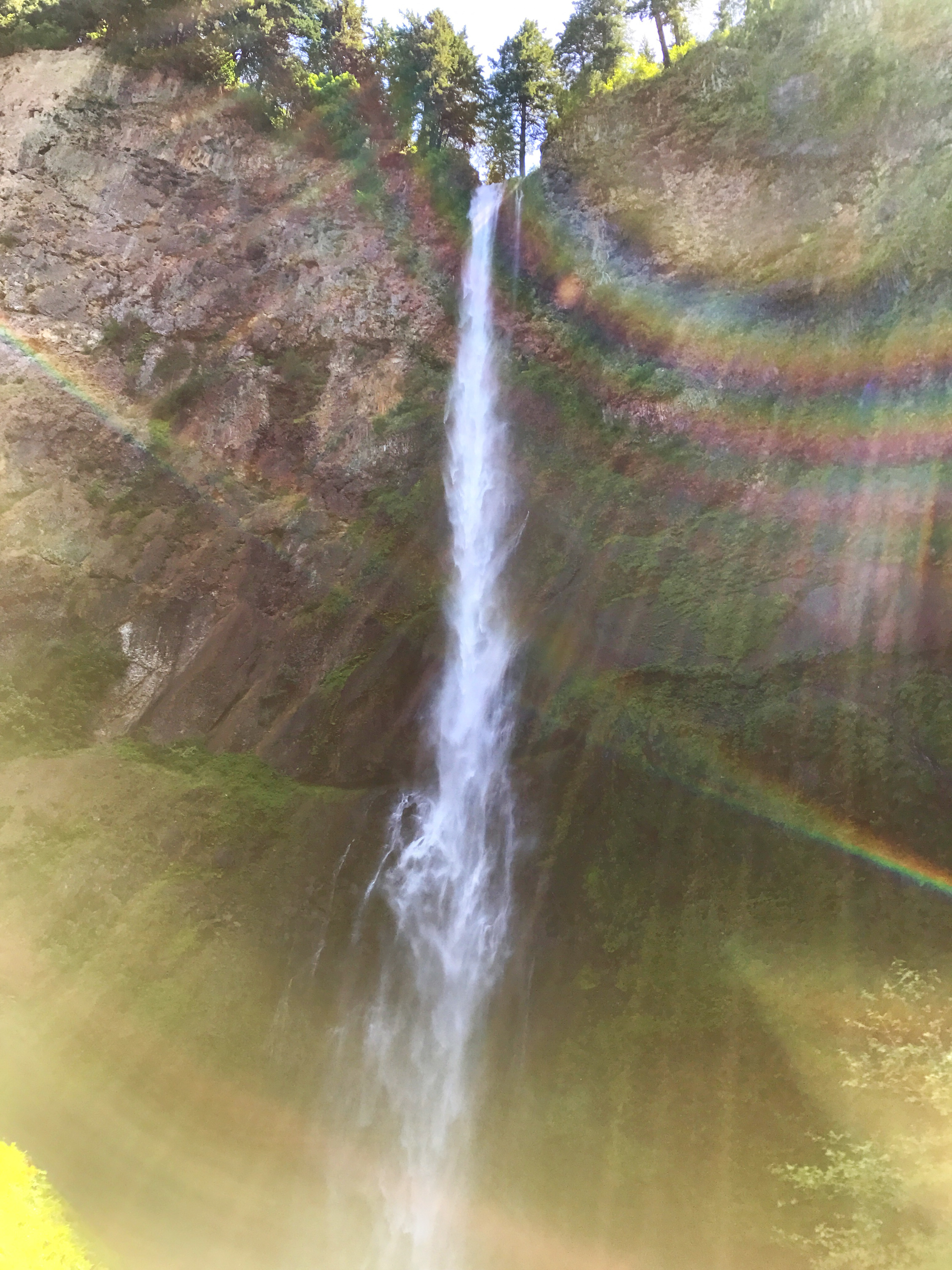 Multnomah Falls in the Sun